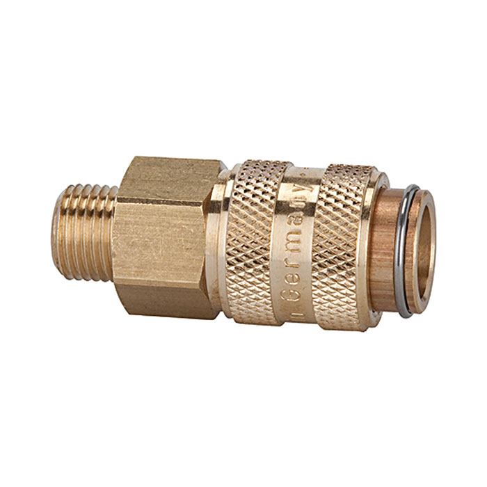 Quick-connect coupling I.D. 5, bright brass, G 3/8 ET