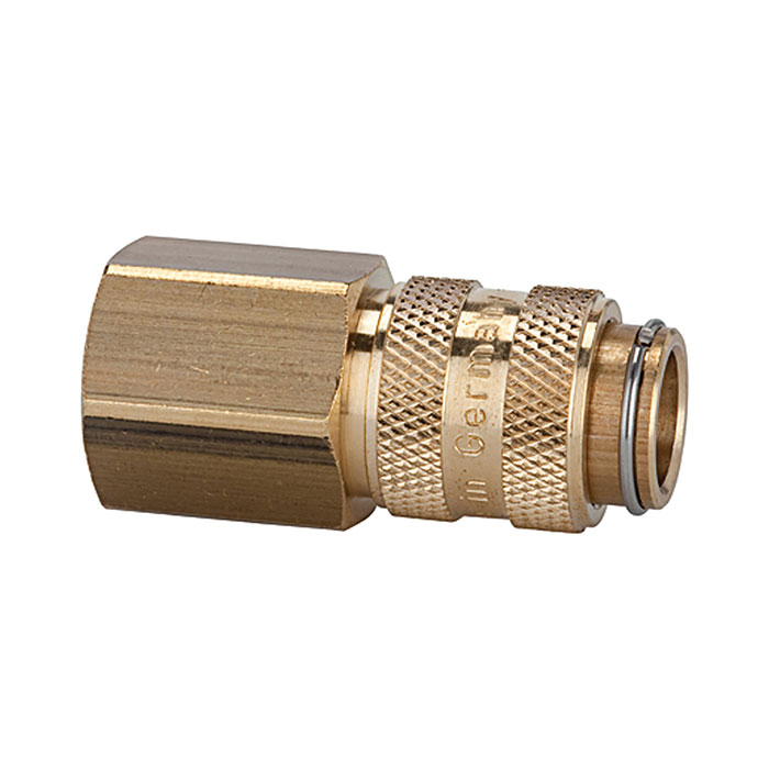 Quick-connect coupling I.D. 5, bright brass, G 3/8 IT