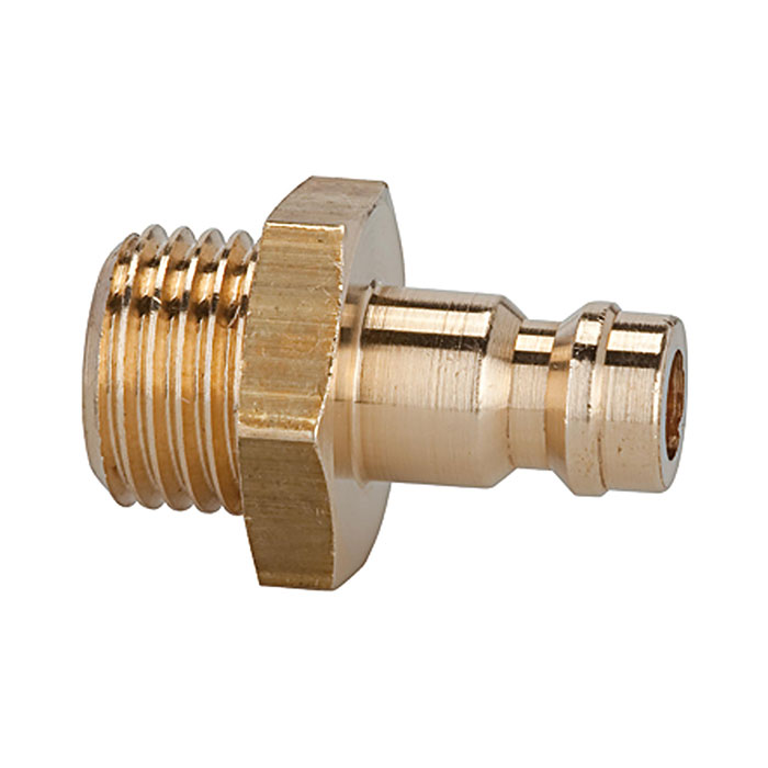 Nipple for couplings I.D. 5, bright brass, G 1/8 ET, AF 14