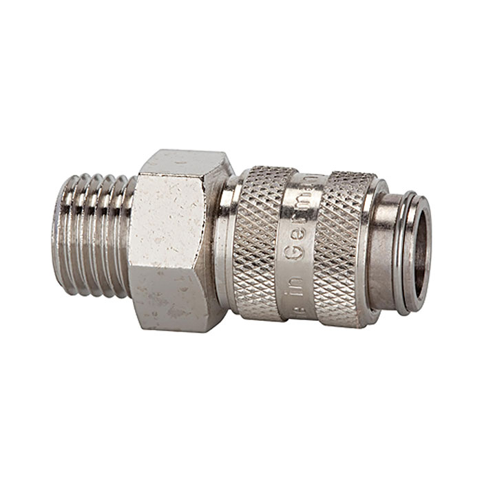 Quick-connect coupling I.D. 5 nickel-plated brass, G 1/4 ET