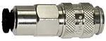 Quick-connect coupling I.D. 5, nickel-plated brass, push-in 6 mm