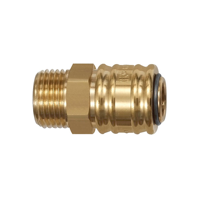 Quick-connect coupling I.D. 7.2, bright brass, G 1/8 ET