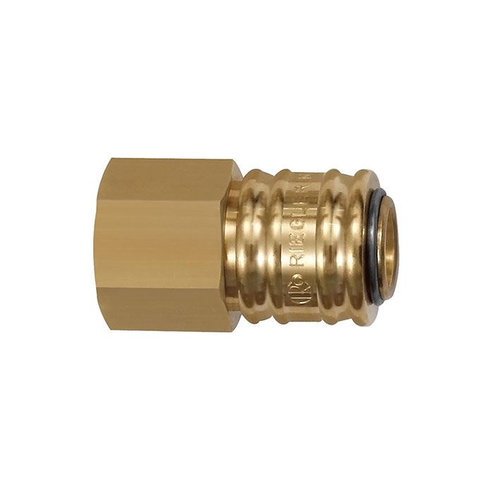 Quick-connect coupling I.D. 7.2, bright brass, G 1/2 IT