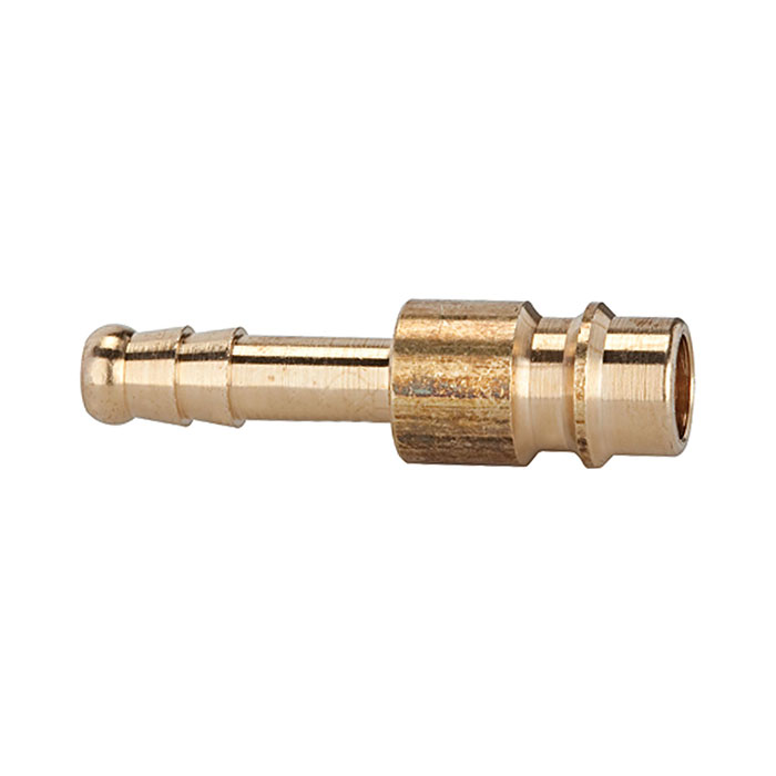 Plug-in connector for I.D. 7.2 - 7.8, bright brass, Sleeve I.D. 9