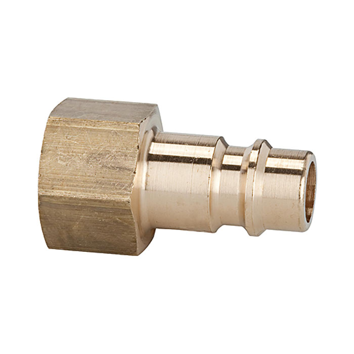 Nipple for couplings I.D. 7.2 - 7.8, bright brass, G 1/2 IT