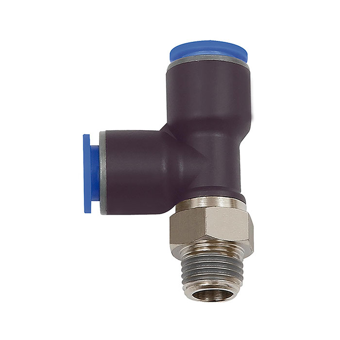 Push-in T-fitting »Blue Series«, L-shape, rotating, R 1/8 o.