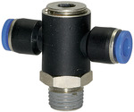 Push-in T-fitting »Blue Series«, rotating, R 1/8 o.