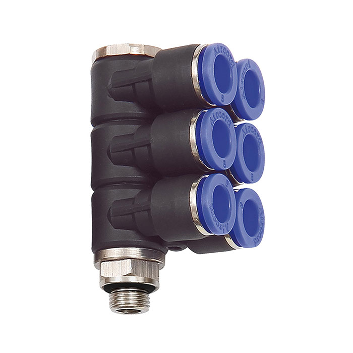 L-multi-distributor »Blue Series«, 6-fold, rotating, G 3/8 o.