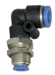 Push-in bulkhead L-connector »Blue Series« M12x1, hose ext. Ø 4