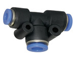 Push-in T-connector »Blue Series«, reducing, hose ext. Ø 2x8/1x4