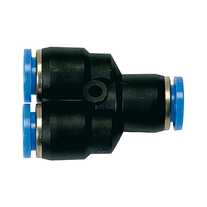 Push-in Y-connector »Blue Series«, for hose exterior Ø 8 mm