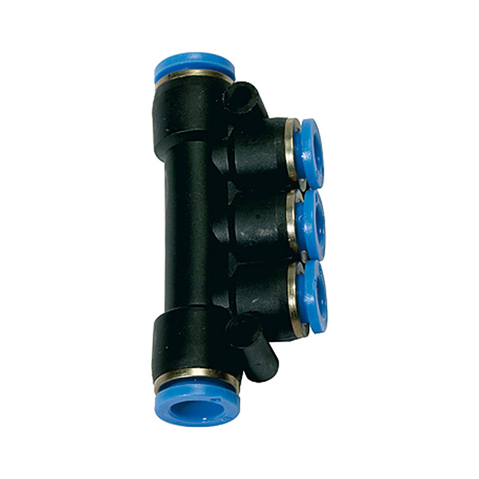 T multi-distributor, Plug connector »Blue Series« hose Ø 2x10/3x6