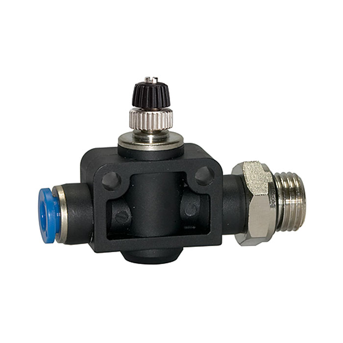 Throttle check valve »Blue Series«, Straight, G 1/8 o.