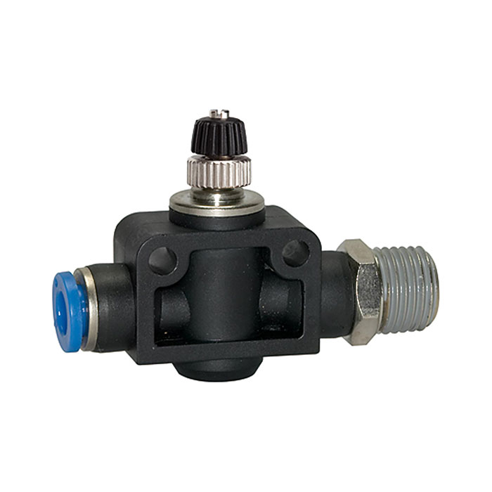 Throttle check valve »Blue Series«, Straight, R 1/8 o.