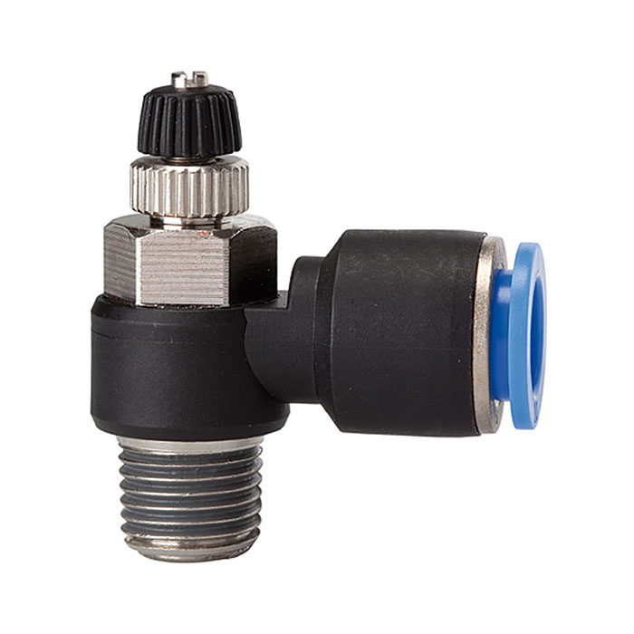 Throttle check valve »Blue Series«, Supply air throttle, R 1/4 o.