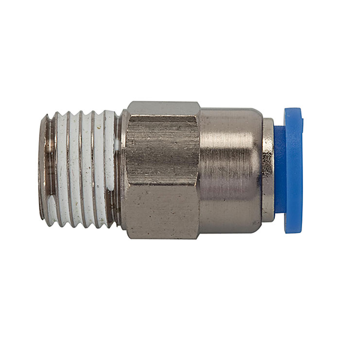 Straight push-in fitting »Blue Series«, Self-locking, R 1/8 o.