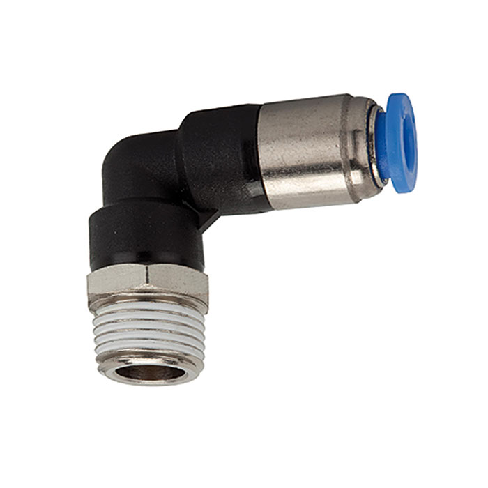 Push-in L-fitting »Blue Series«, Self-locking, R 1/4 o.