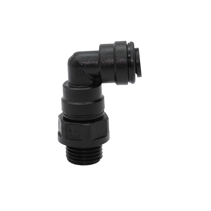 Angle connector POM, for hose exterior Ø 8 mm