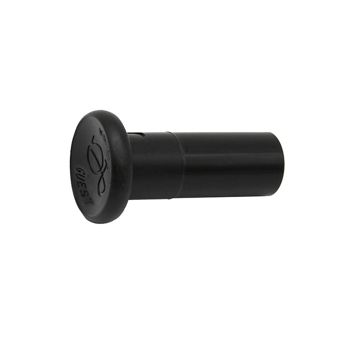 Stopper POM, Supports 15 mm, Colour black