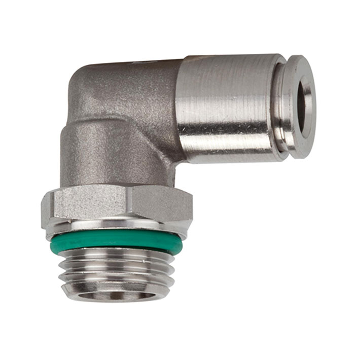 Push-in L-fitting, rotating, G 1/4 o., for hose exterior Ø 8 mm