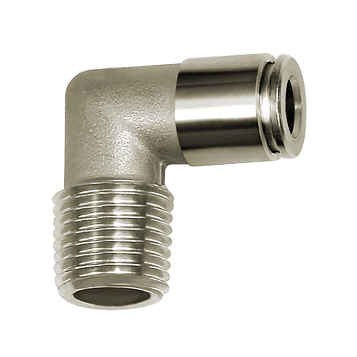 Push-in L-fitting, R 1/8 o., for hose exterior Ø 8 mm