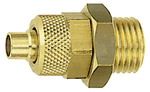 Straight screw-in fitting, G 1/4 o., for hose 10/8 mm, Brass