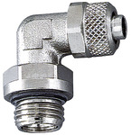 Angled screw-in fitting, not rotating, M5 o., for hose 5/3 mm