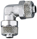 Angled connector, for hose 5/3 mm, AF 8, nickel-plated brass