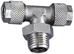 T screw-in fitting, not rotating, M5 o., for hose 5/3 mm