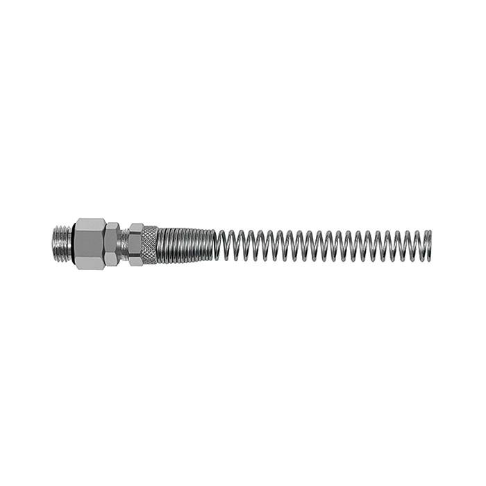 Straight screw-in fitting, Kink protection spring rotating