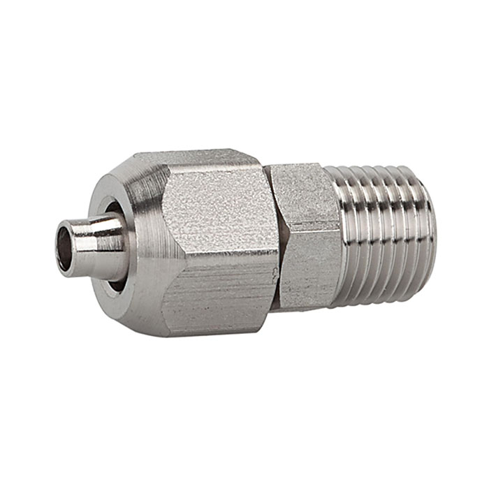 Straight screw-in fitting, R 1/8, for hose 6/4, Stainless steel