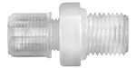 Straight screw-in fitting, G 1/6 o., for hose 4/8 mm, AF 17, PFA