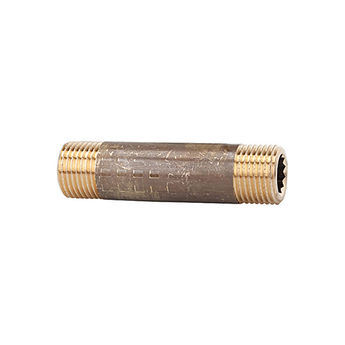 Pipe double nipple, G 1/2, Length 40 mm, Bright brass