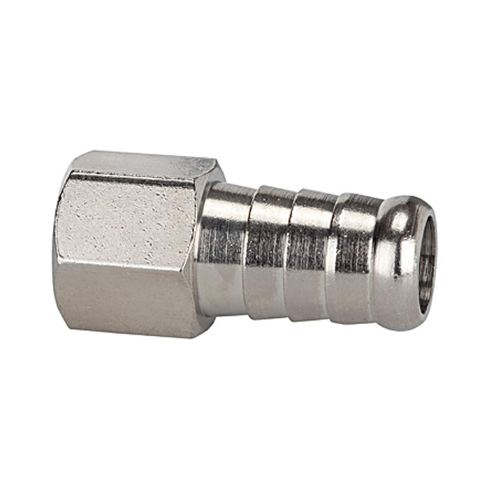 Screw-on hose connector, G 1/8 i., for hose I.D. 6 mm, AF 12