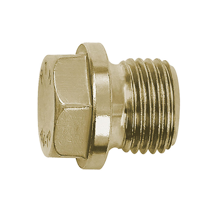 Locking screw, Exterior hexagonal and flange, G 3/8