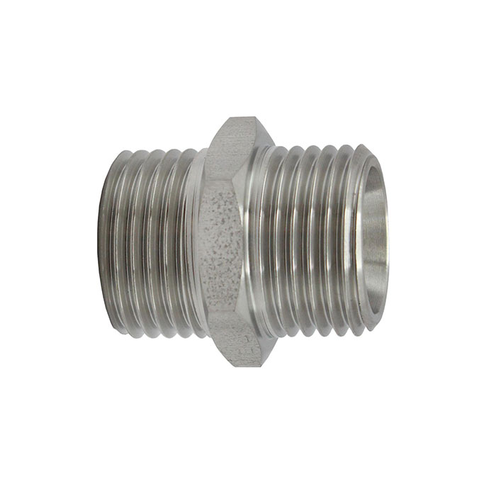 Double threaded nipple, M5 o., M5 o., Stainless steel 1.4571