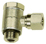 Pivoting angled fitting, G 1/8 o., Pipe exterior Ø 6 mm