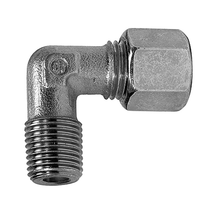 Angled screw-in fitting, R 1/4 o., Pipe exterior Ø 6 mm