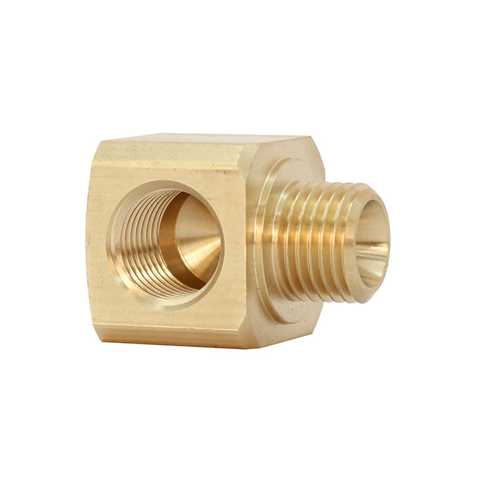 L screw-in distributor, M5, AF 9, Brass