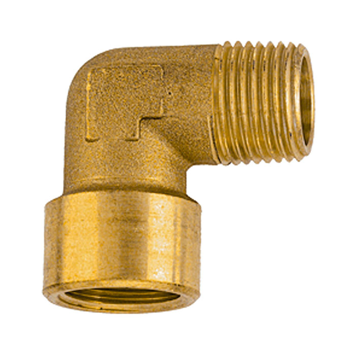 Angled piece, interior / exterior, G/R 3/8, AF 17, Bright brass