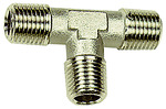 T-piece, exterior/exterior/exterior, R 1/8, nickel-plated brass