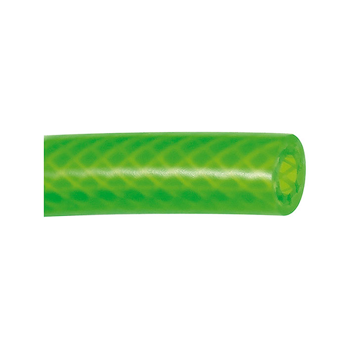 PVC braided hose neon green, Hose Ø 15x9, Roll of 50 m