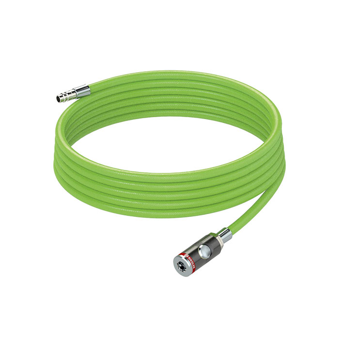 PVC braided hose set, neon green, Hose Ø 12x6, Length 10 m