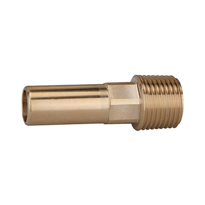 Screw-in supports, brass, R 1/2, for pipe exterior Ø 15 mm