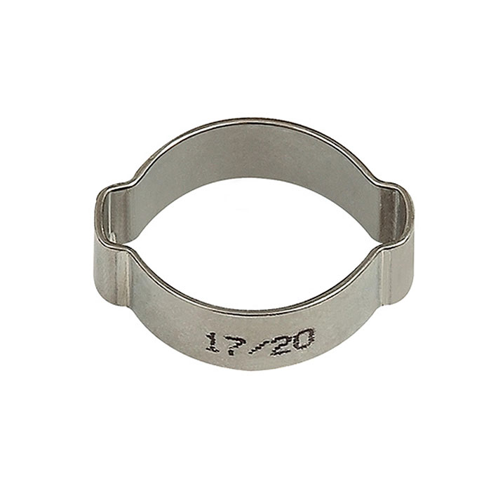 2-ear hose clamp, Stainless steel (W4), 9.0 - 11.0 mm, PU 10 pcs.