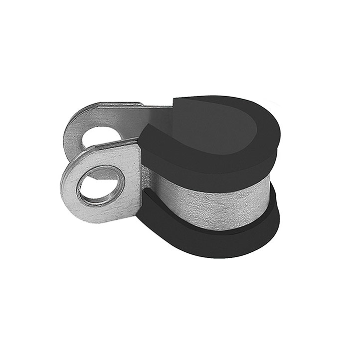 RSGU pipe clamp (W1) with rubber profile, 6 mm, PU 10 pcs.