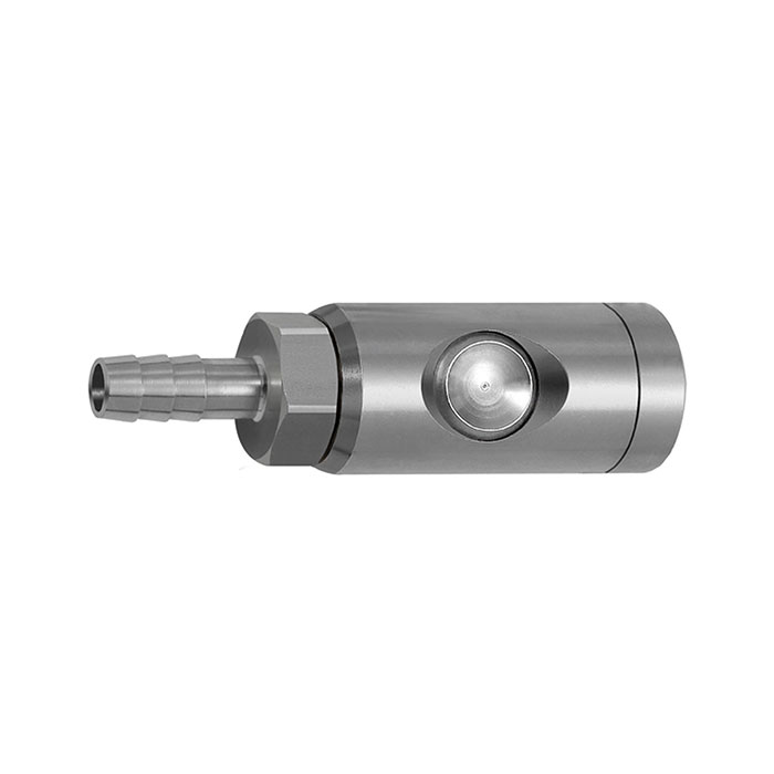 Pushbutton safety coupling I.D. 7.4, rotating, 1.4404, I.D. 9