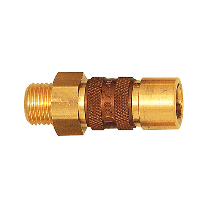 Captive quick-connect coupling I.D. 5, G 1/4 ET, brown