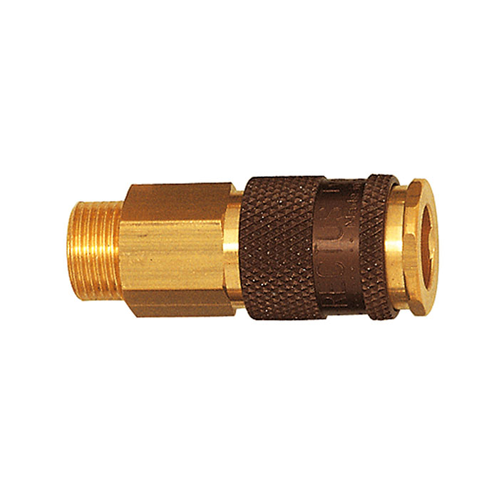 Captive quick-connect coupling I.D. 7.8, G 3/8 ET, brown