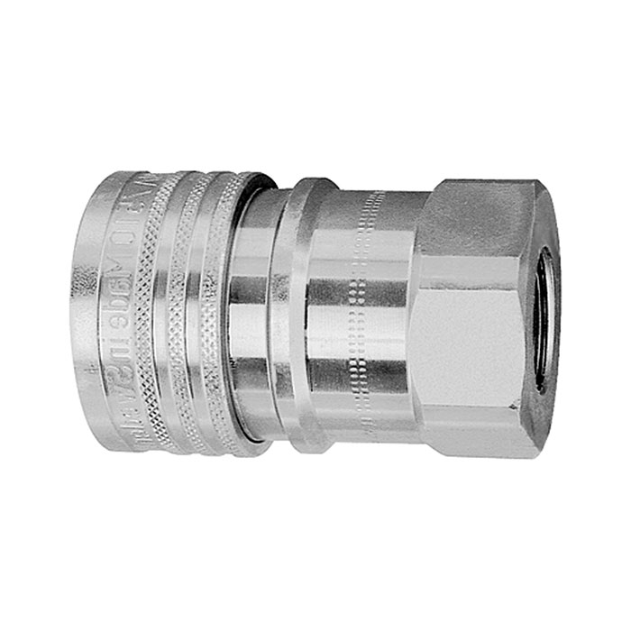 Hydraulic coupling, Series B, nickel-plated brass, G 1/4 IT